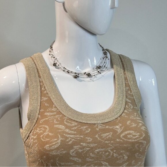 Orbit Mixed Metal Floating Ball Choker - Picture 2 of 9